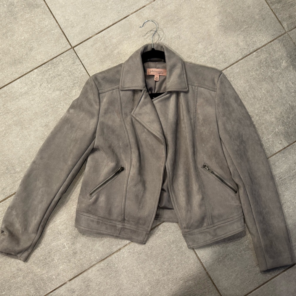 Gray Suede Women's Jacket